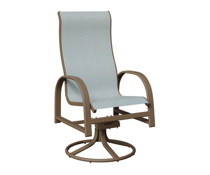 Murphy High Back Padded Sling Swivel Rocker Dining Chair