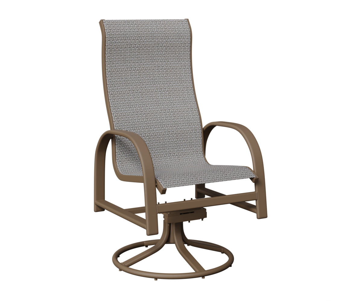 Murphy High Back Padded Sling Swivel Rocker Dining Chair