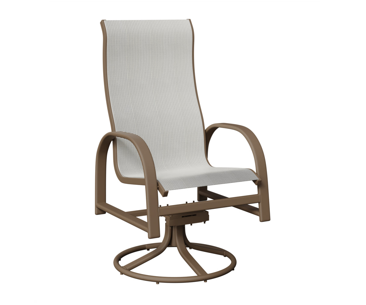 Murphy High Back Padded Sling Swivel Rocker Dining Chair
