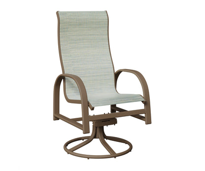 Murphy High Back Padded Sling Swivel Rocker Dining Chair