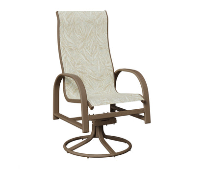 Murphy High Back Padded Sling Swivel Rocker Dining Chair