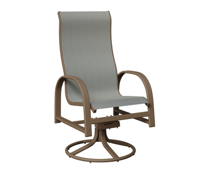 Murphy High Back Padded Sling Swivel Rocker Dining Chair