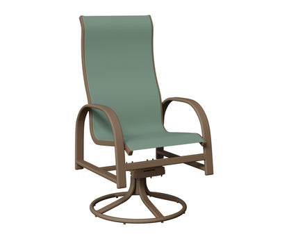 Murphy High Back Padded Sling Swivel Rocker Dining Chair