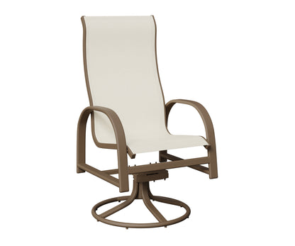 Murphy High Back Padded Sling Swivel Rocker Dining Chair