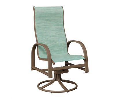 Murphy High Back Padded Sling Swivel Rocker Dining Chair