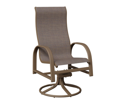 Murphy High Back Padded Sling Swivel Rocker Dining Chair
