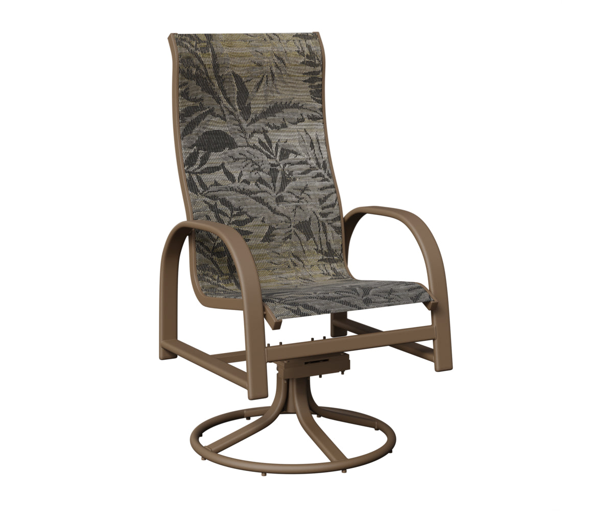 Murphy High Back Padded Sling Swivel Rocker Dining Chair