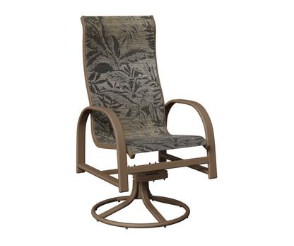 Murphy High Back Padded Sling Swivel Rocker Dining Chair