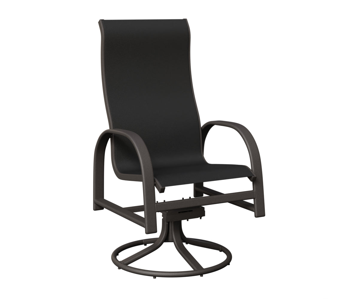 Murphy High Back Padded Sling Swivel Rocker Dining Chair