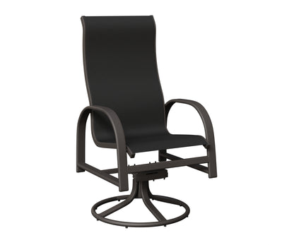 Murphy High Back Padded Sling Swivel Rocker Dining Chair