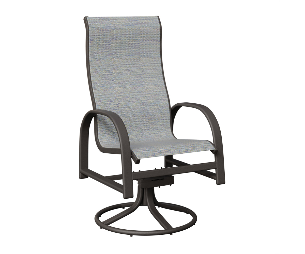 Murphy High Back Padded Sling Swivel Rocker Dining Chair