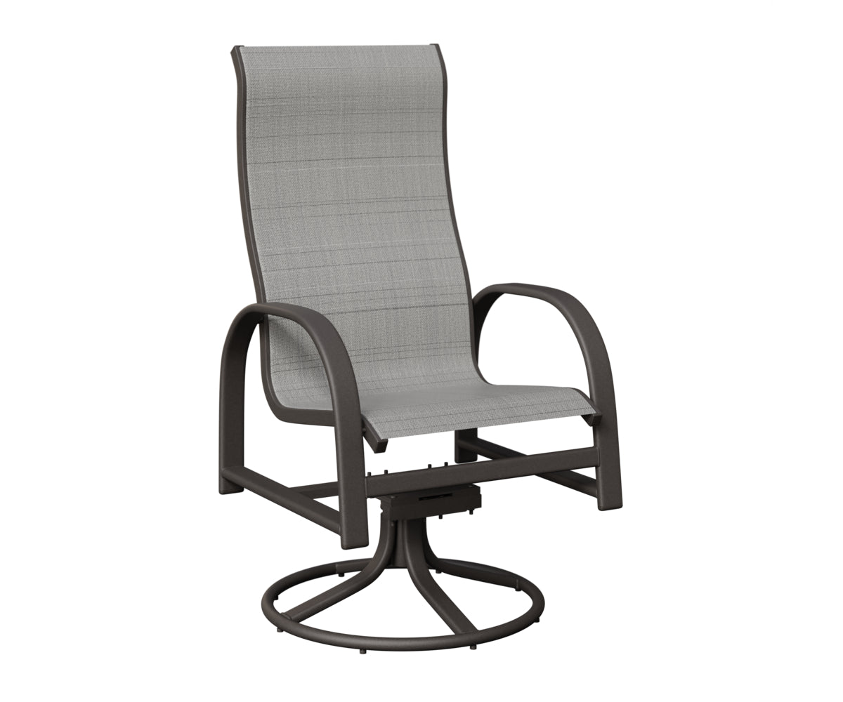 Murphy High Back Padded Sling Swivel Rocker Dining Chair