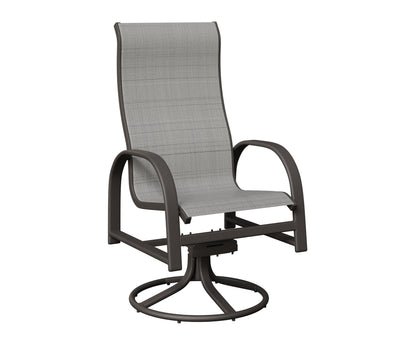 Murphy High Back Padded Sling Swivel Rocker Dining Chair