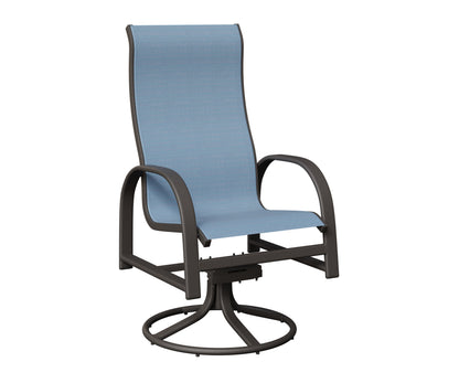 Murphy High Back Padded Sling Swivel Rocker Dining Chair