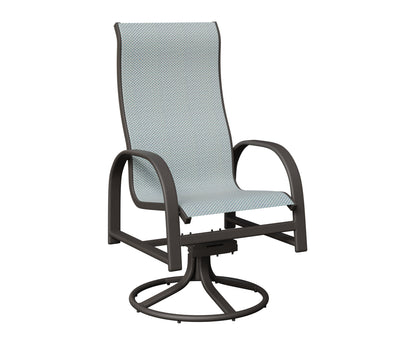 Murphy High Back Padded Sling Swivel Rocker Dining Chair