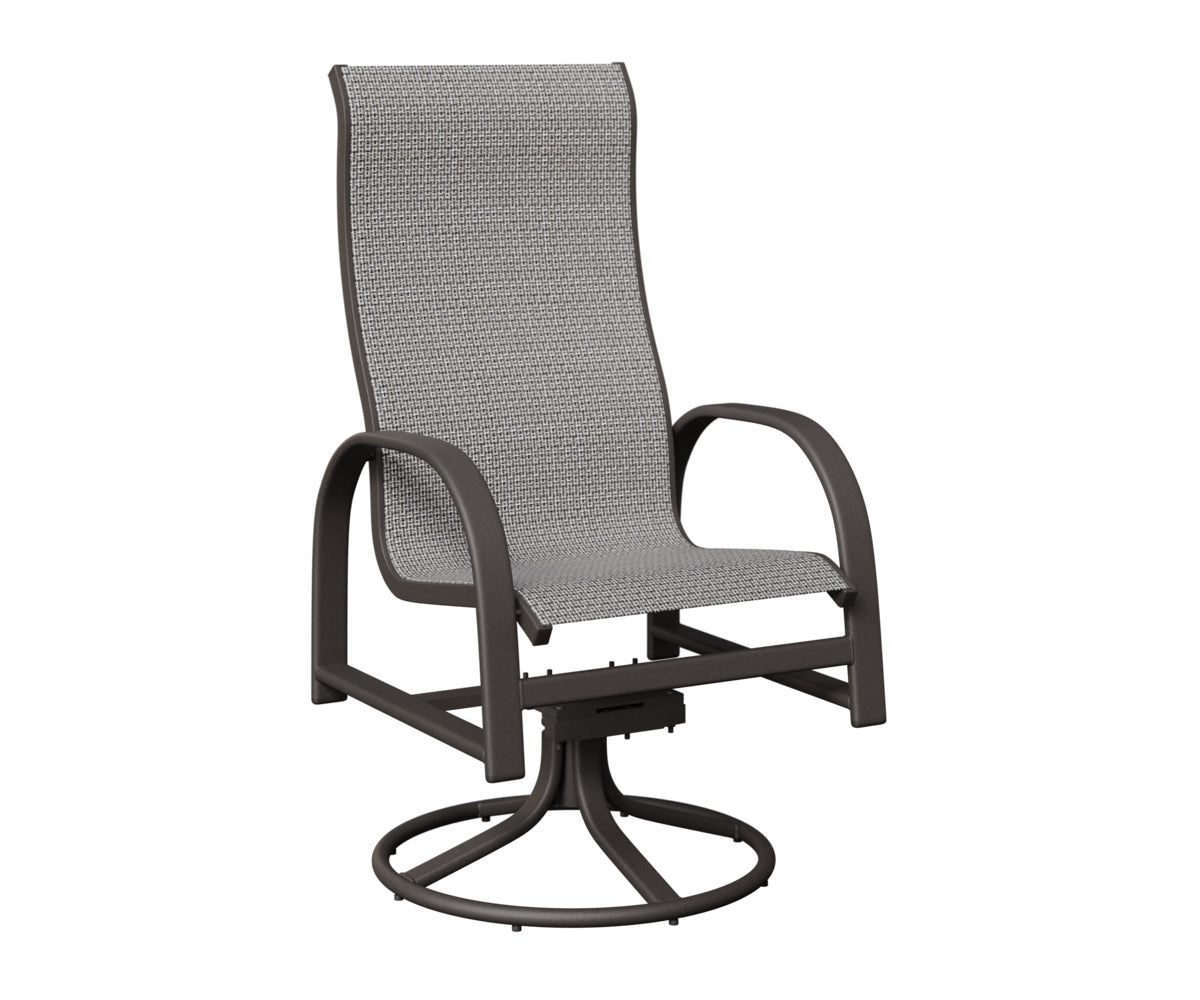 Murphy High Back Padded Sling Swivel Rocker Dining Chair