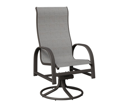 Murphy High Back Padded Sling Swivel Rocker Dining Chair