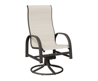 Murphy High Back Padded Sling Swivel Rocker Dining Chair