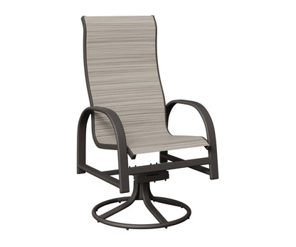 Murphy High Back Padded Sling Swivel Rocker Dining Chair