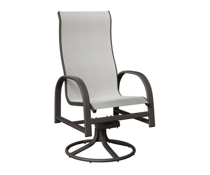 Murphy High Back Padded Sling Swivel Rocker Dining Chair