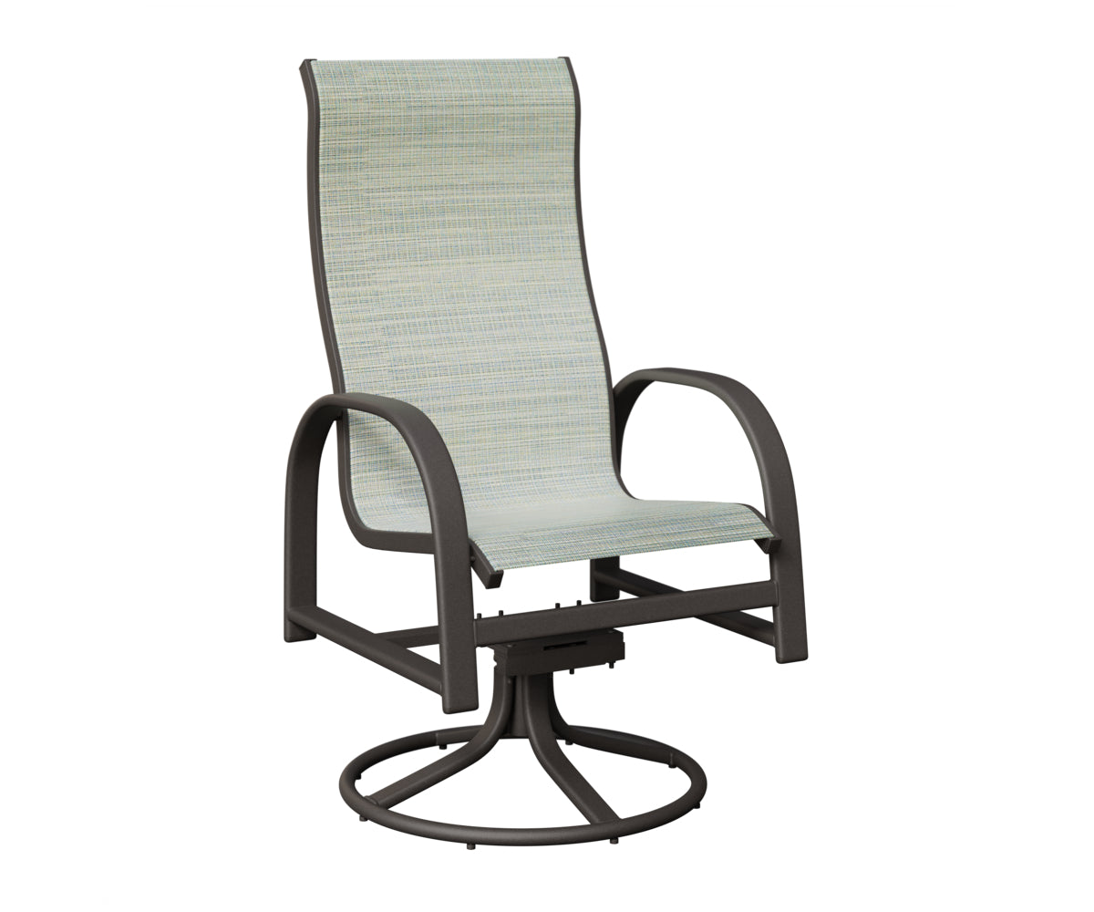 Murphy High Back Padded Sling Swivel Rocker Dining Chair