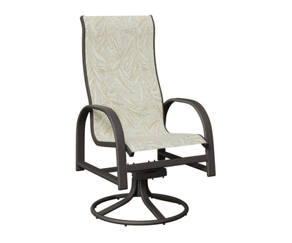 Murphy High Back Padded Sling Swivel Rocker Dining Chair
