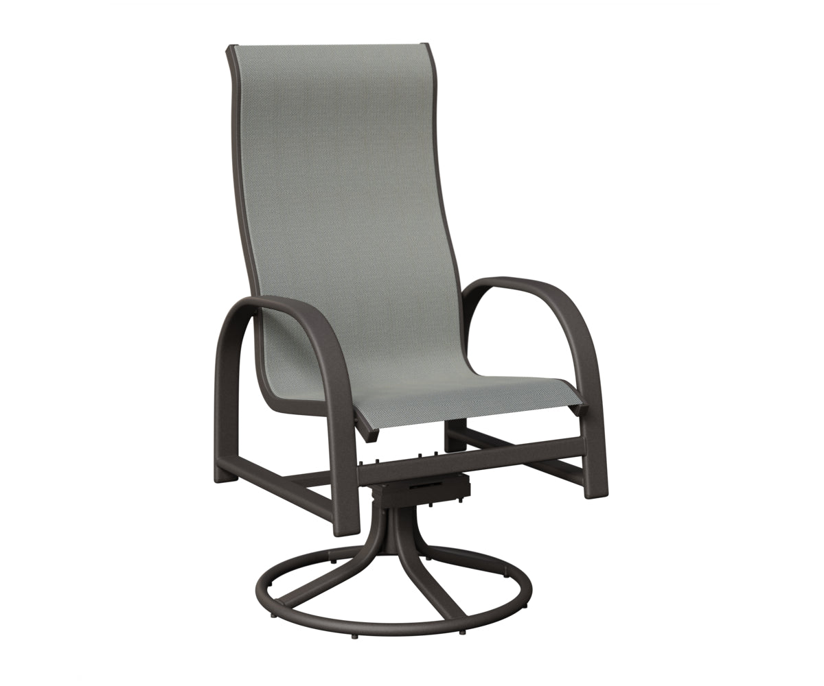 Murphy High Back Padded Sling Swivel Rocker Dining Chair