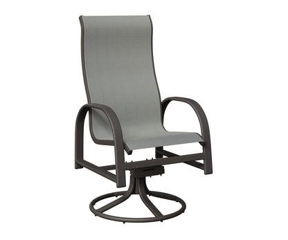 Murphy High Back Padded Sling Swivel Rocker Dining Chair