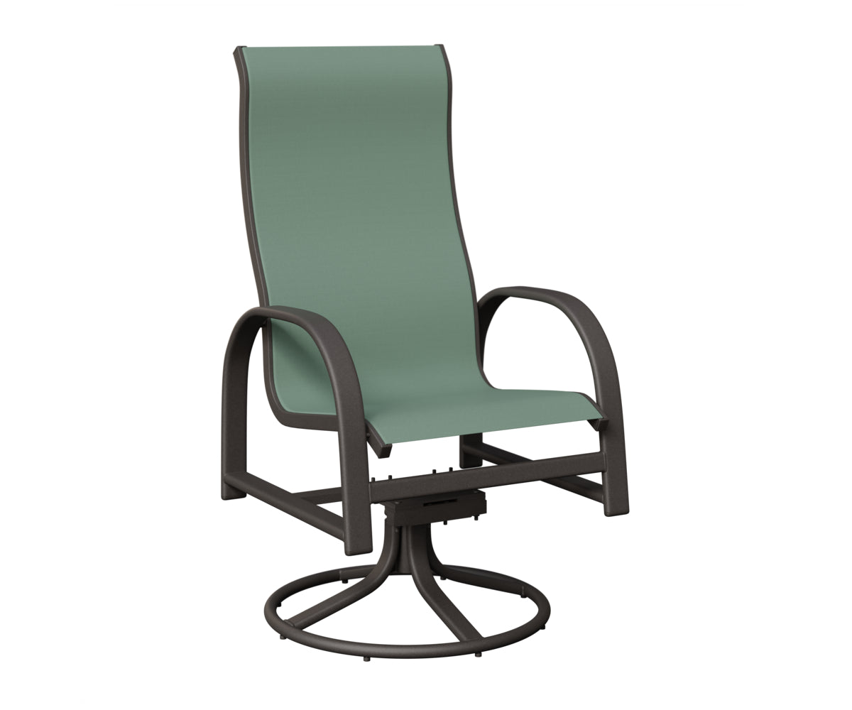 Murphy High Back Padded Sling Swivel Rocker Dining Chair