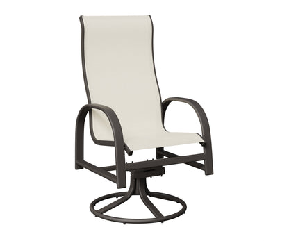 Murphy High Back Padded Sling Swivel Rocker Dining Chair