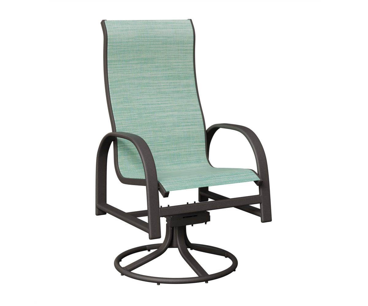 Murphy High Back Padded Sling Swivel Rocker Dining Chair