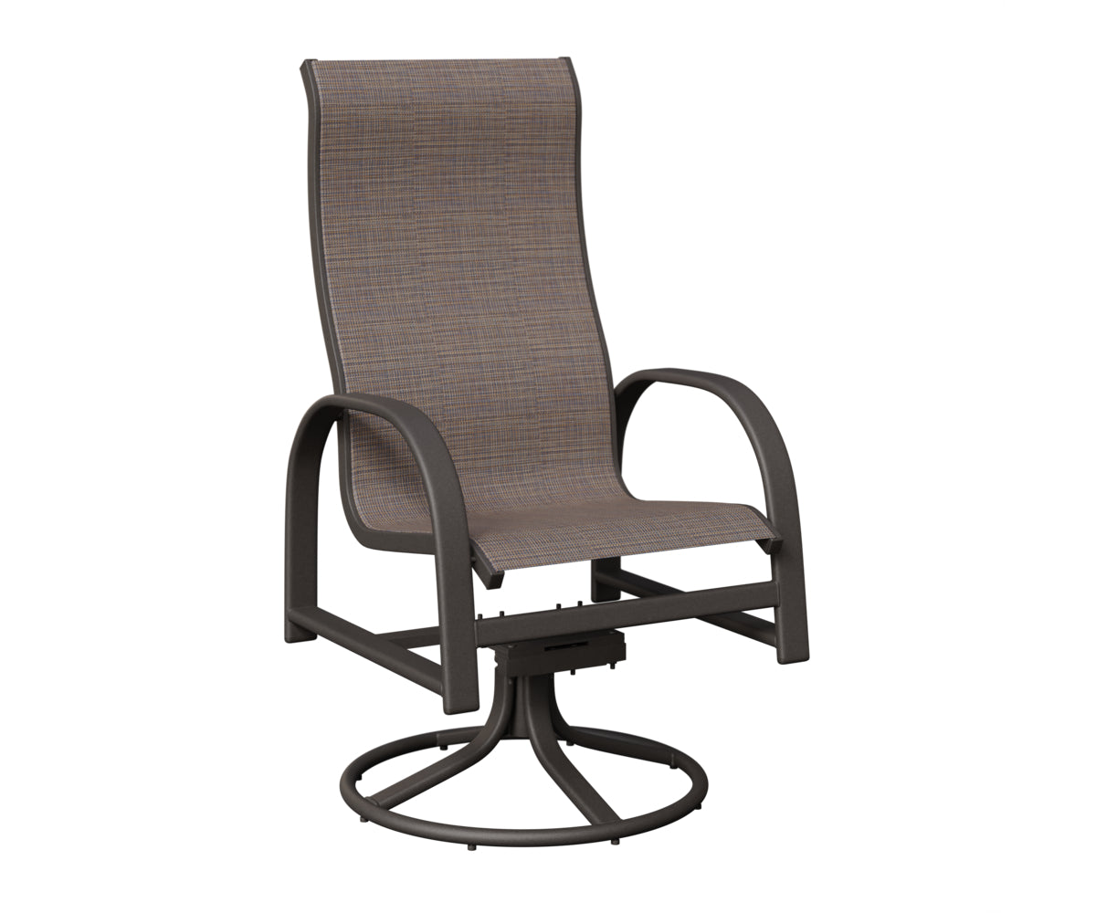 Murphy High Back Padded Sling Swivel Rocker Dining Chair