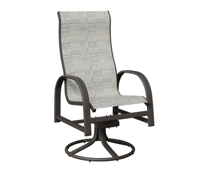 Murphy High Back Padded Sling Swivel Rocker Dining Chair