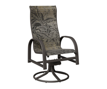 Murphy High Back Padded Sling Swivel Rocker Dining Chair