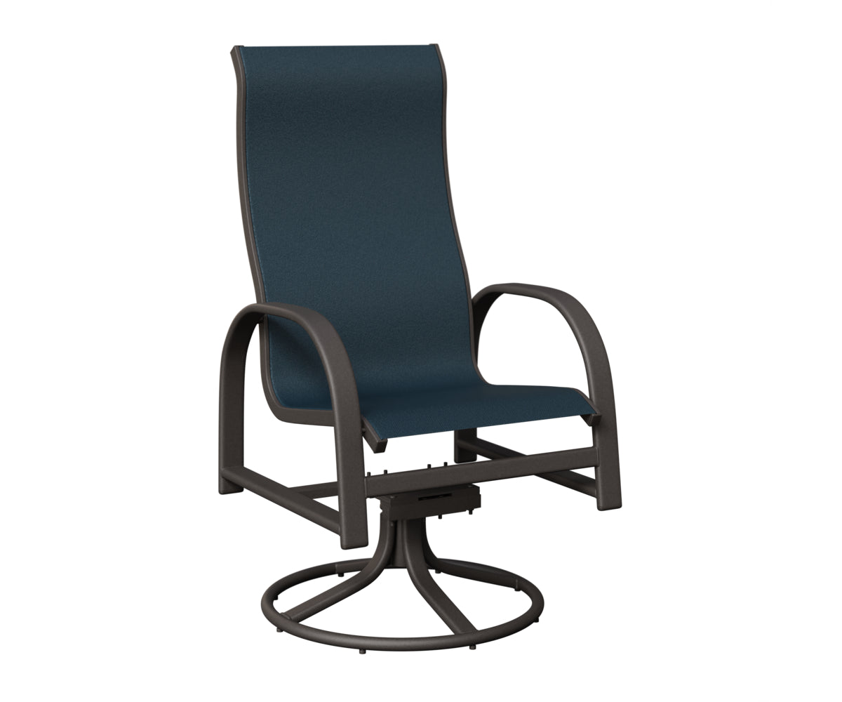 Murphy High Back Padded Sling Swivel Rocker Dining Chair