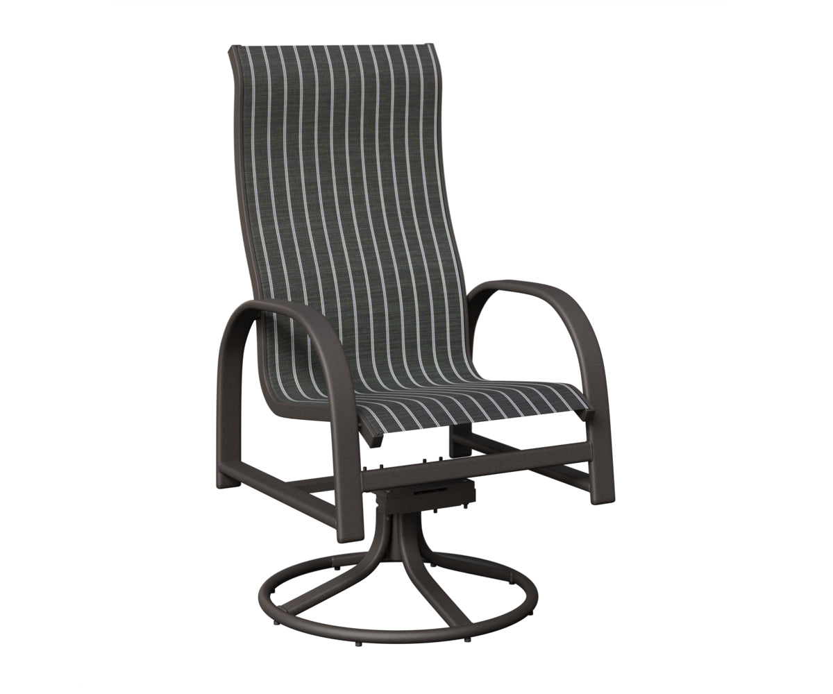Murphy High Back Padded Sling Swivel Rocker Dining Chair