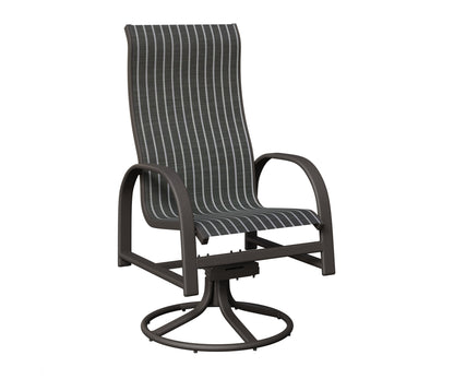Murphy High Back Padded Sling Swivel Rocker Dining Chair