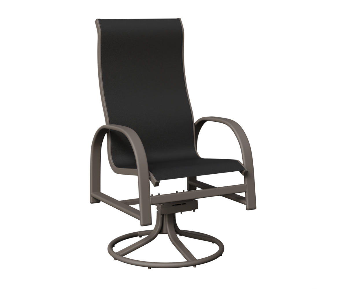 Murphy High Back Padded Sling Swivel Rocker Dining Chair
