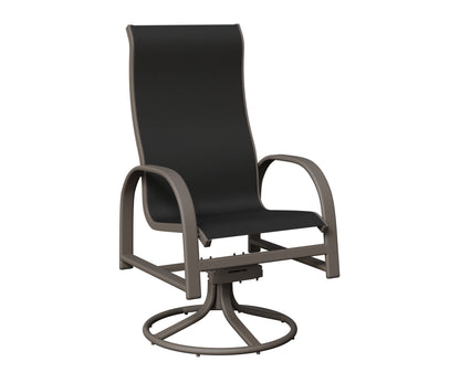 Murphy High Back Padded Sling Swivel Rocker Dining Chair