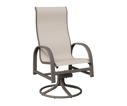 Murphy High Back Padded Sling Swivel Rocker Dining Chair