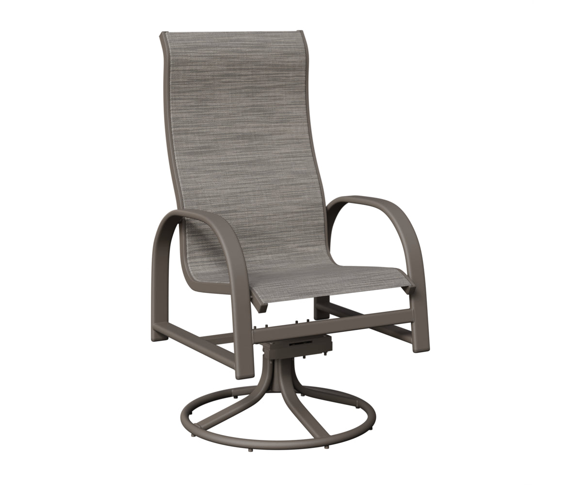 Murphy High Back Padded Sling Swivel Rocker Dining Chair