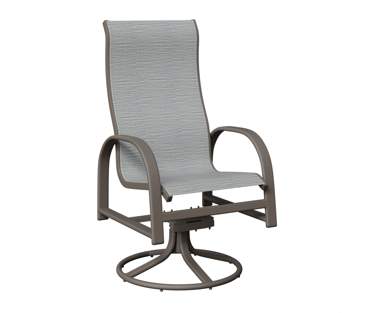 Murphy High Back Padded Sling Swivel Rocker Dining Chair