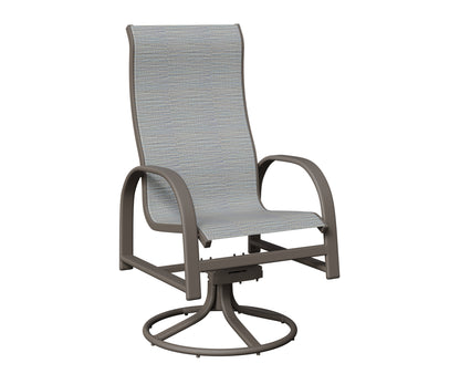 Murphy High Back Padded Sling Swivel Rocker Dining Chair