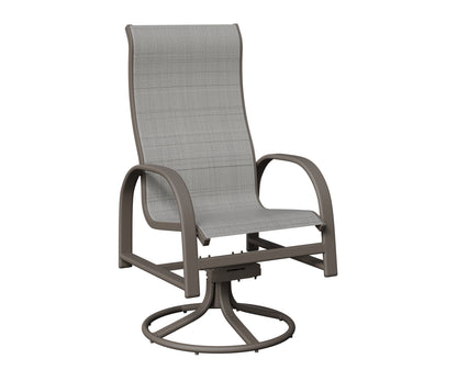 Murphy High Back Padded Sling Swivel Rocker Dining Chair