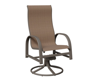 Murphy High Back Padded Sling Swivel Rocker Dining Chair