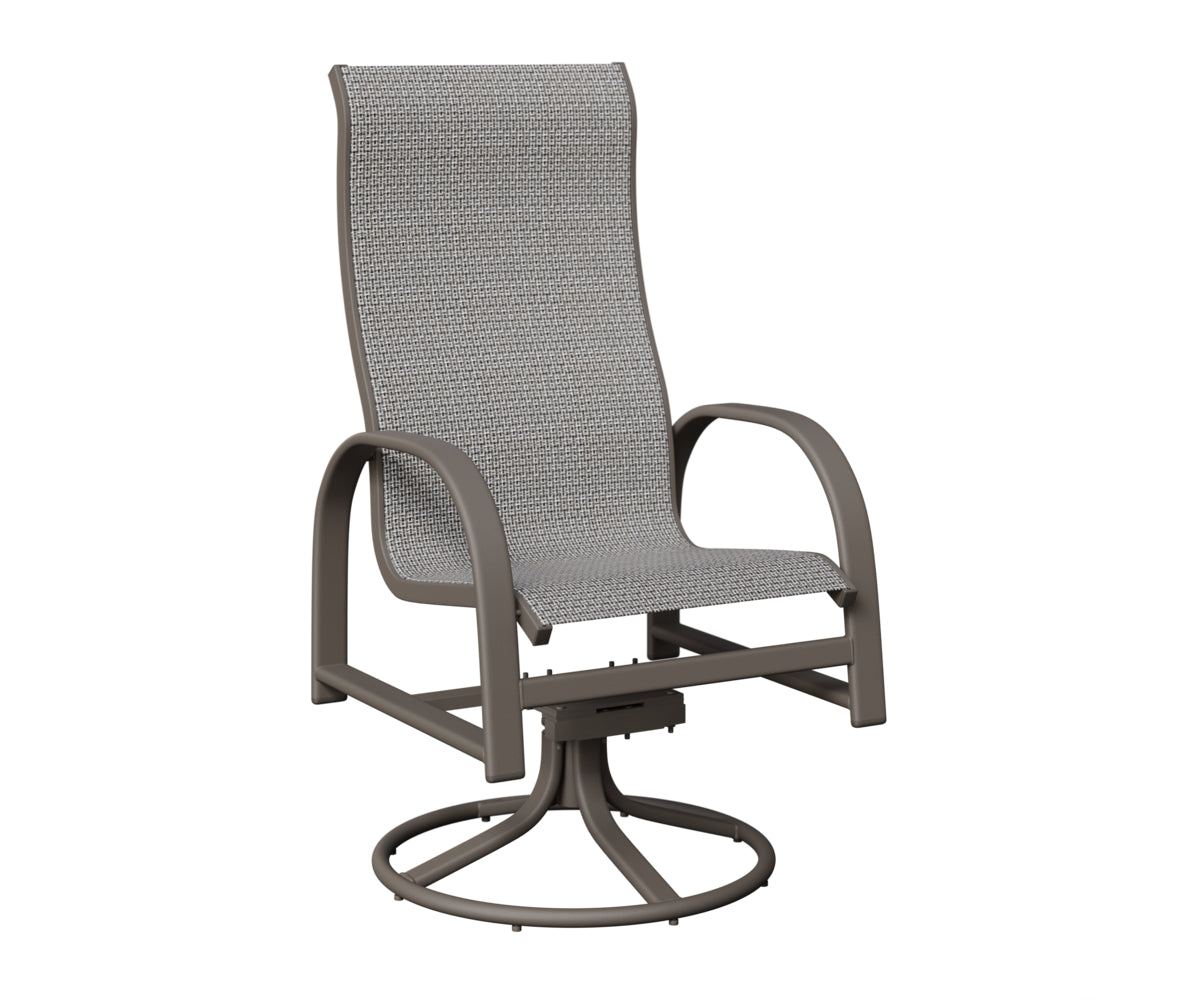 Murphy High Back Padded Sling Swivel Rocker Dining Chair
