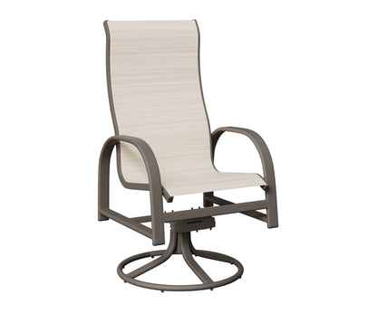 Murphy High Back Padded Sling Swivel Rocker Dining Chair