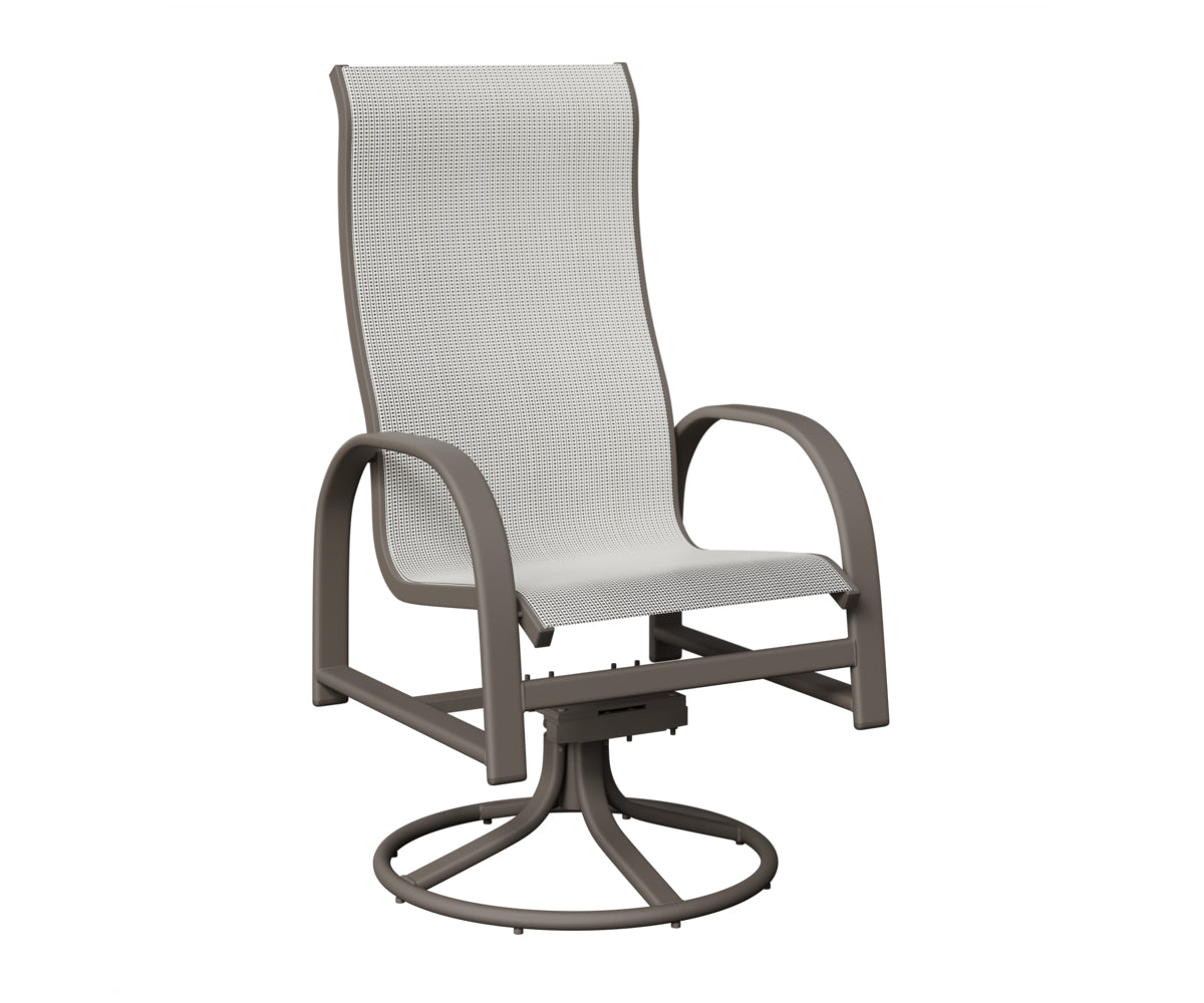 Murphy High Back Padded Sling Swivel Rocker Dining Chair