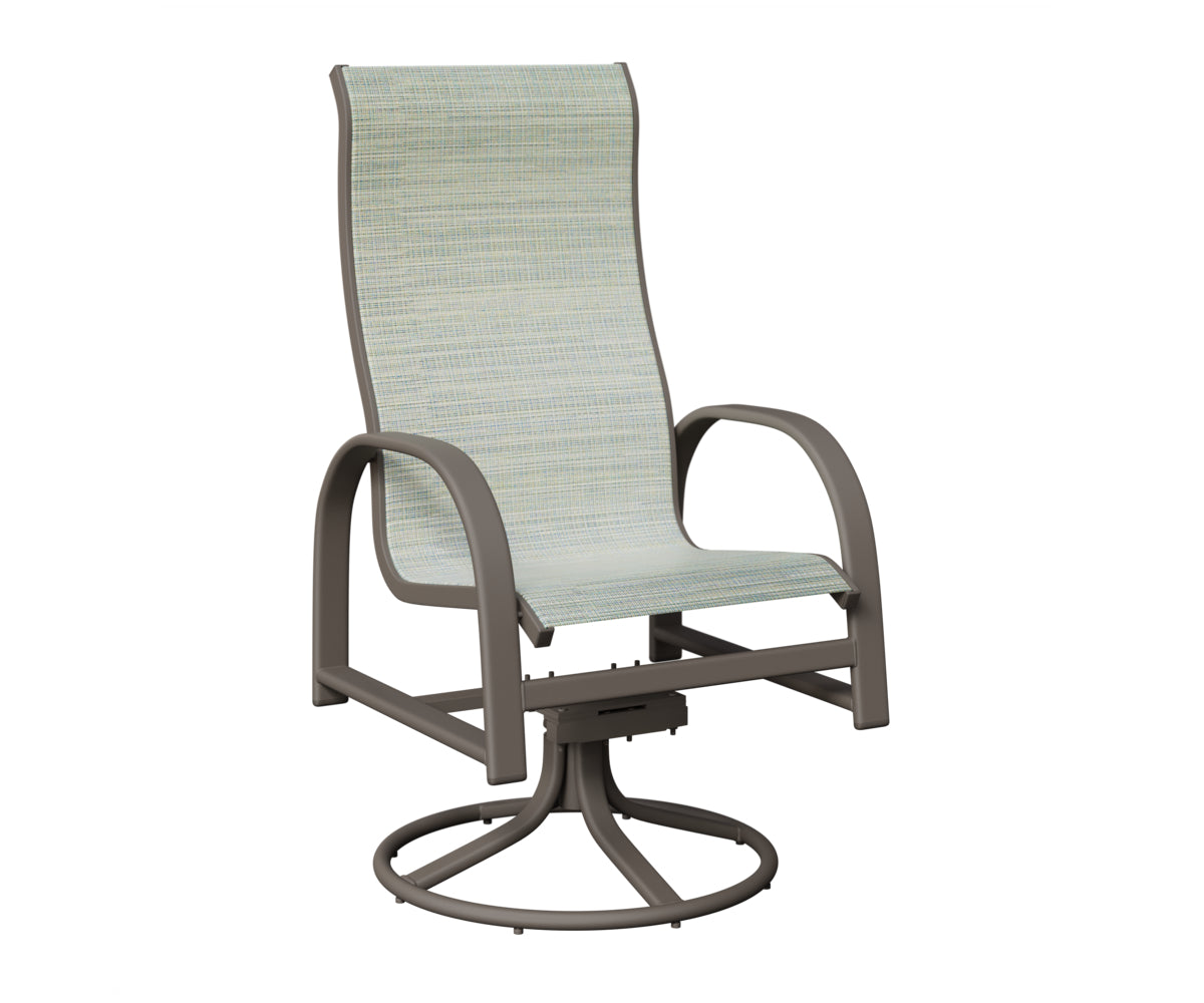 Murphy High Back Padded Sling Swivel Rocker Dining Chair