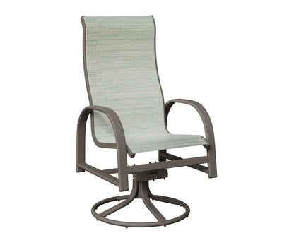 Murphy High Back Padded Sling Swivel Rocker Dining Chair
